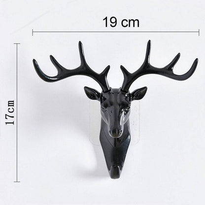 Deer Head Self Adhesive Wall Door Hook Hanger - infinityexculsivestore.com