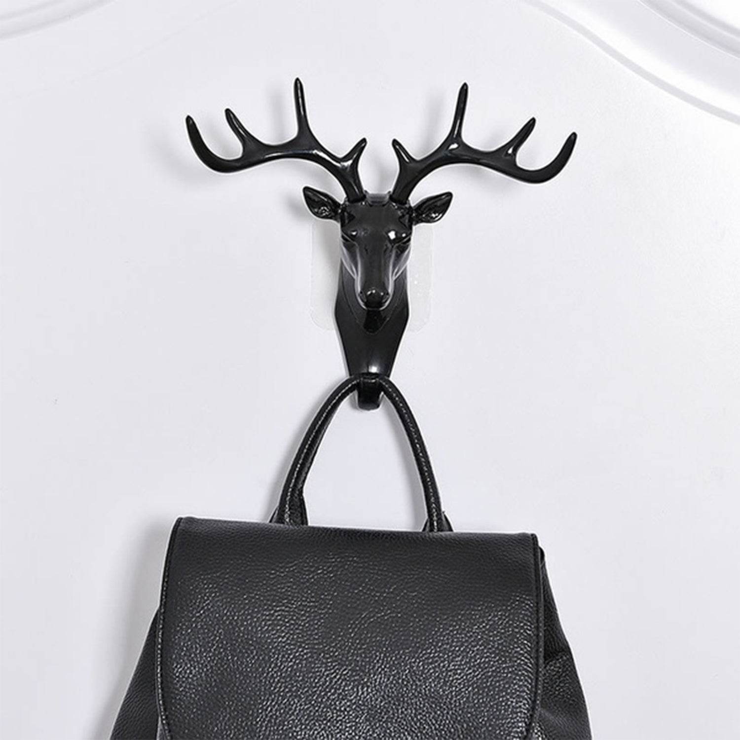 Deer Head Self Adhesive Wall Door Hook Hanger - infinityexculsivestore.com