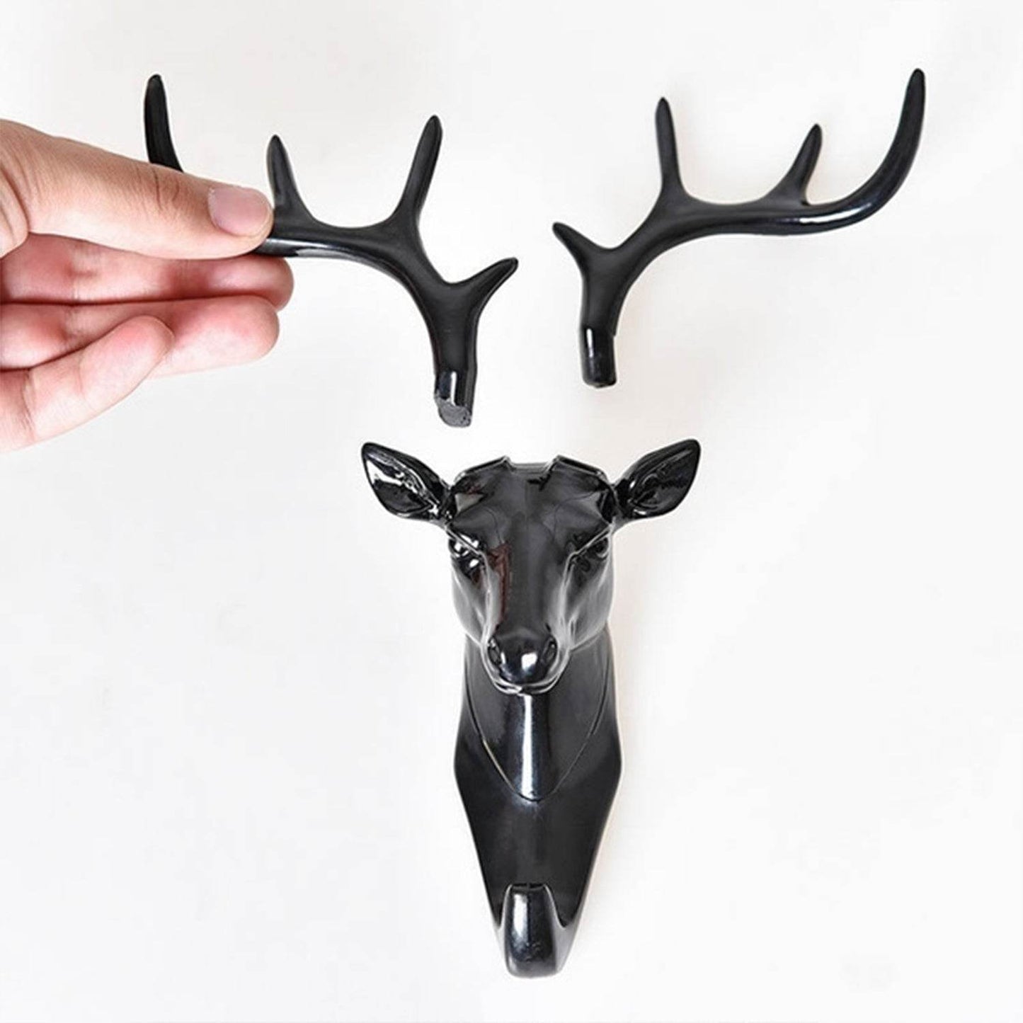 Deer Head Self Adhesive Wall Door Hook Hanger - infinityexculsivestore.com