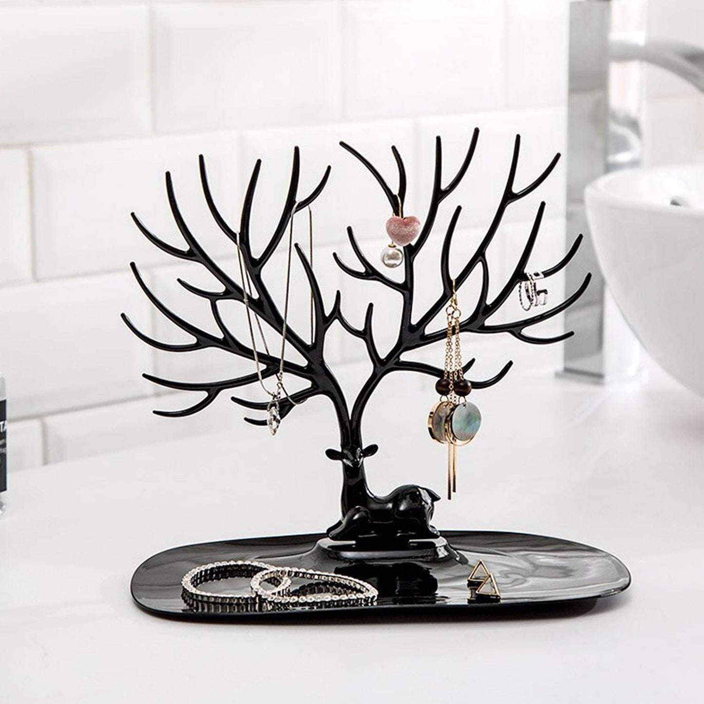 Deer Shaped Jewellery Display Holder Earring Necklace Holder Organiser (1Pc Only) - infinityexculsivestore.com