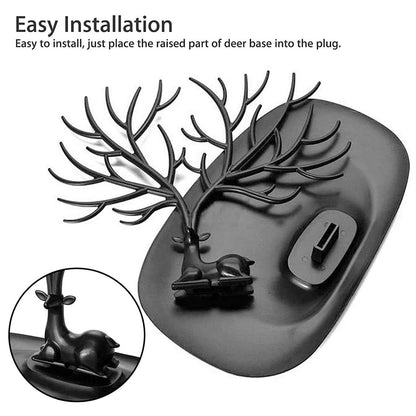 Deer Shaped Jewellery Display Holder Earring Necklace Holder Organiser (1Pc Only) - infinityexculsivestore.com