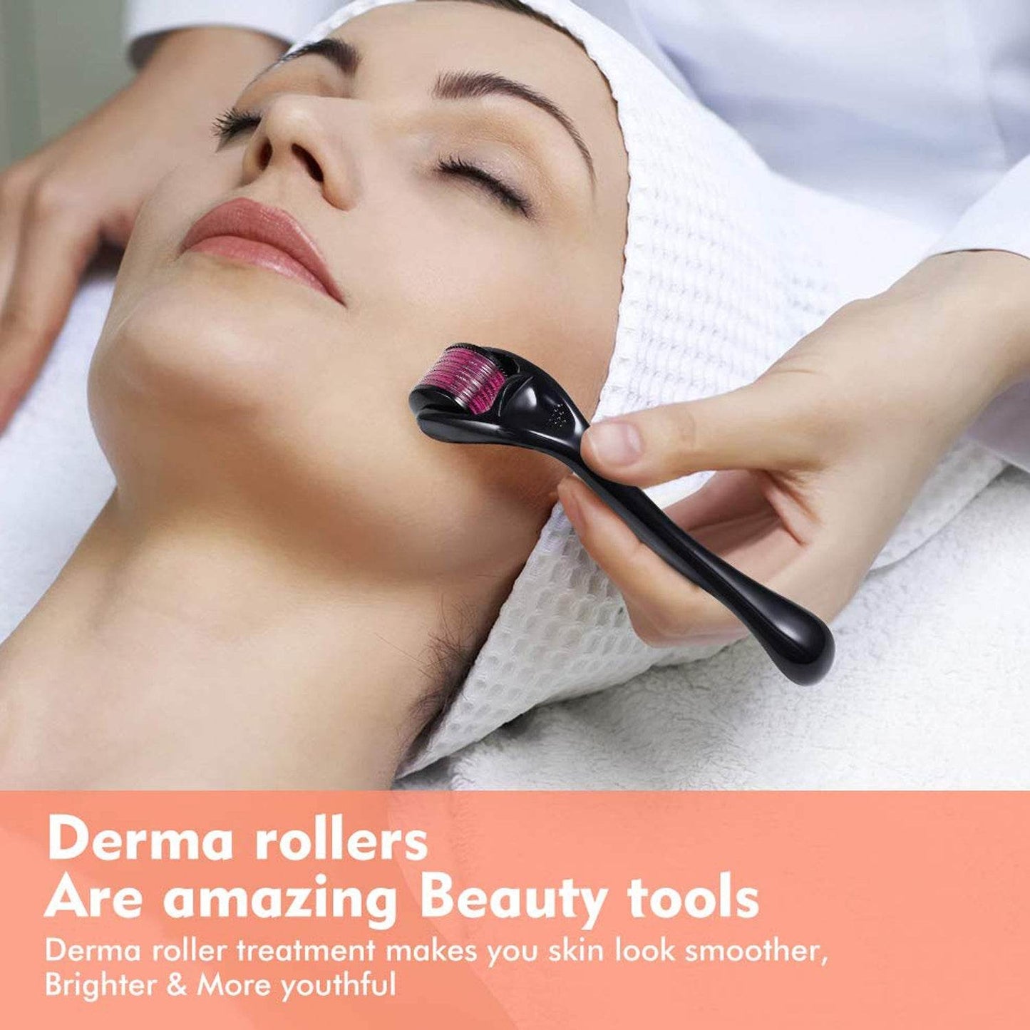 Derma Roller Anti Ageing and Facial Scrubs & Polishes Scar Removal Hair Regrowth (0.75mm) - infinityexculsivestore.com
