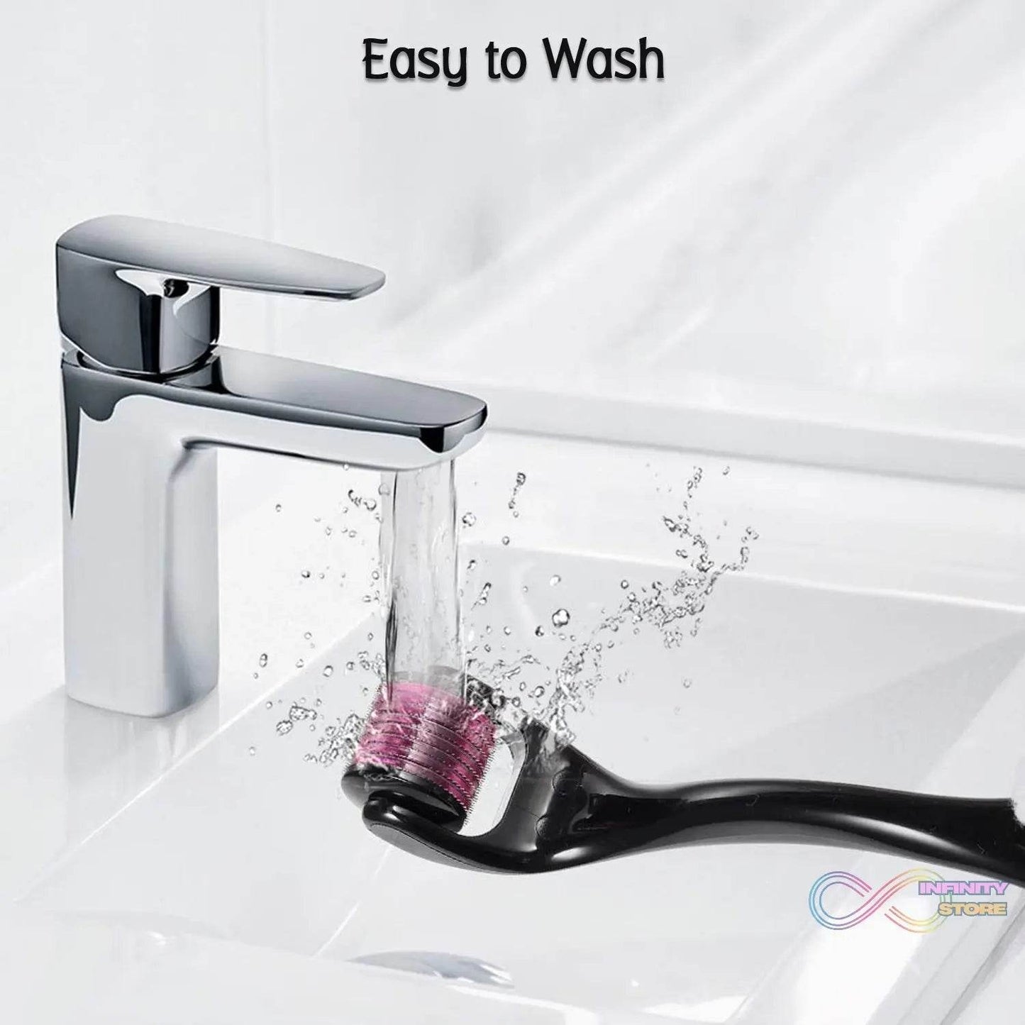 Derma Roller Anti Ageing and Facial Scrubs & Polishes Scar Removal Hair Regrowth (1mm) - infinityexculsivestore.com