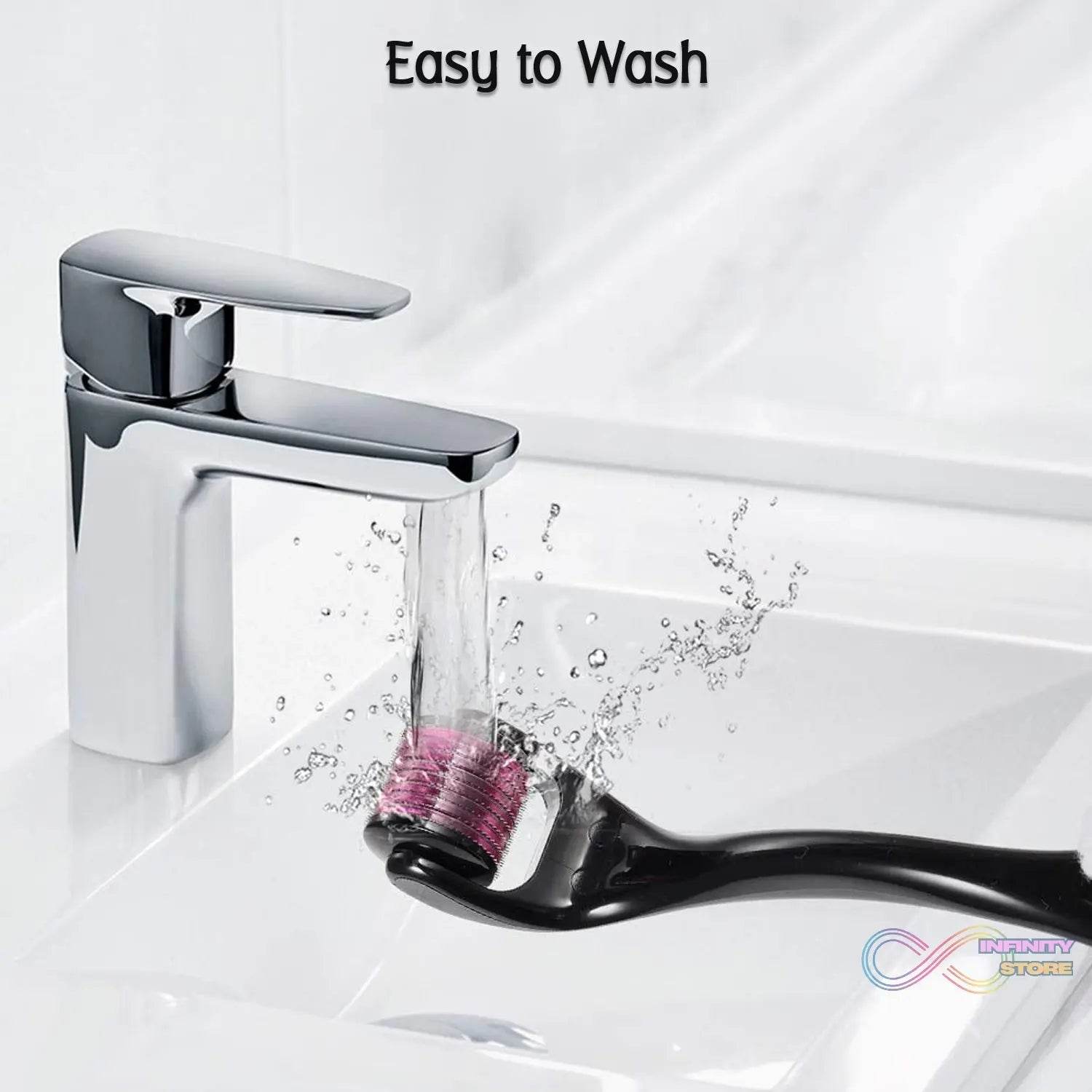 Derma Roller Anti Ageing and Facial Scrubs & Polishes Scar Removal Hair Regrowth (1mm) - infinityexculsivestore.com