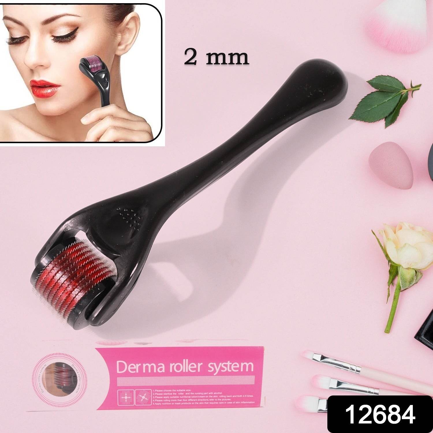 Derma Roller Anti Ageing and Facial Scrubs & Polishes Scar Removal Hair Regrowth (2 MM) - infinityexculsivestore.com