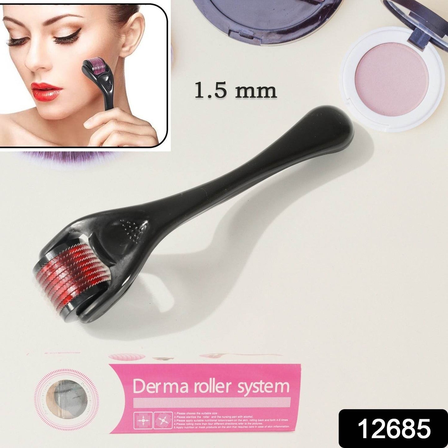 Derma Roller Anti Ageing and Facial Scrubs & Polishes Scar Removal Hair Regrowth (2 MM) - infinityexculsivestore.com