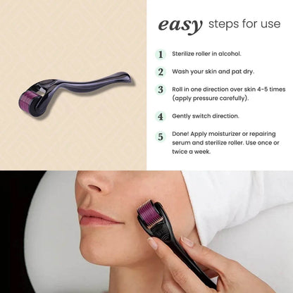 Derma Roller Anti Ageing and Facial Scrubs & Polishes Scar Removal Hair Regrowth (2 MM) - infinityexculsivestore.com