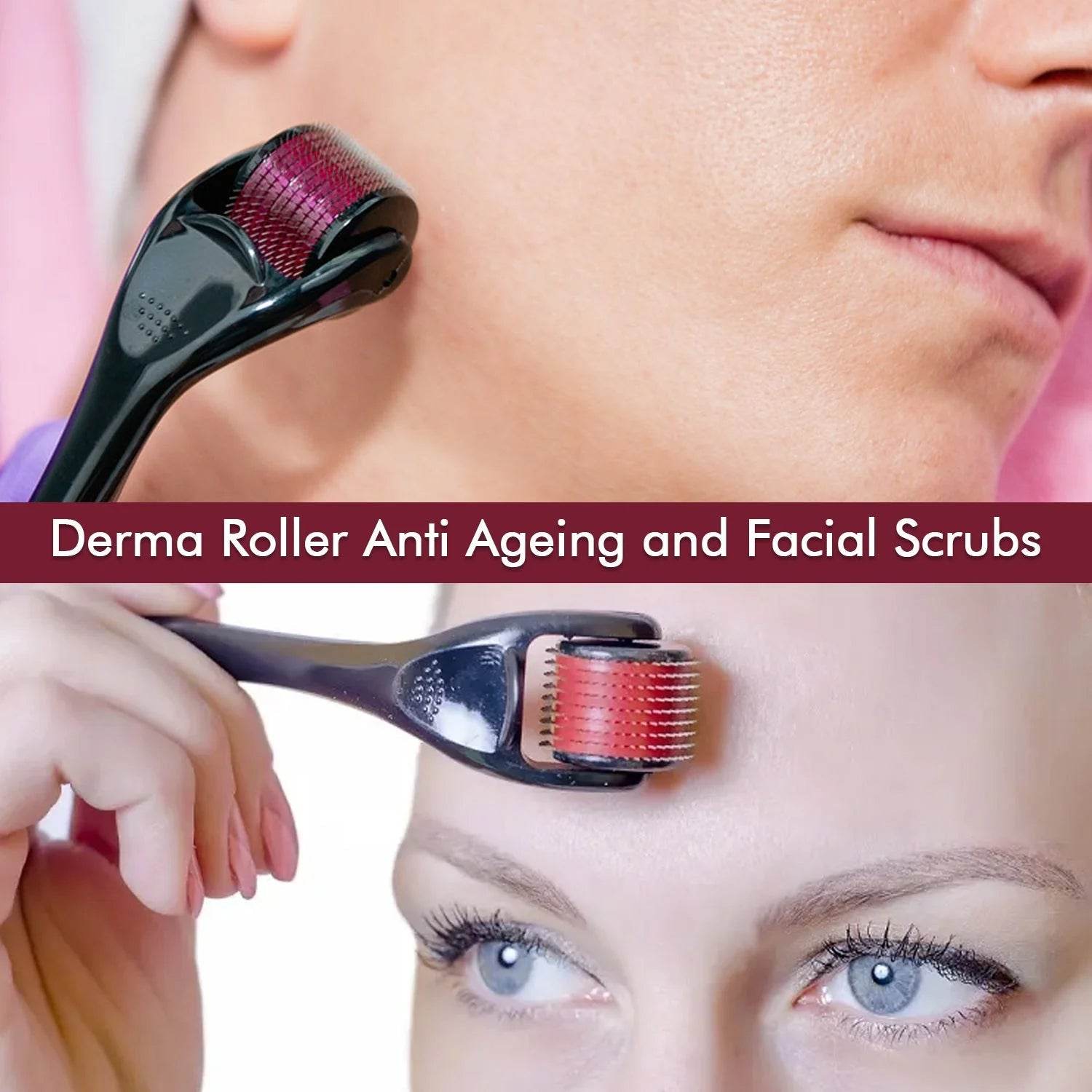 Derma Roller Anti Ageing and Facial Scrubs & Polishes Scar Removal Hair Regrowth (2 MM) - infinityexculsivestore.com