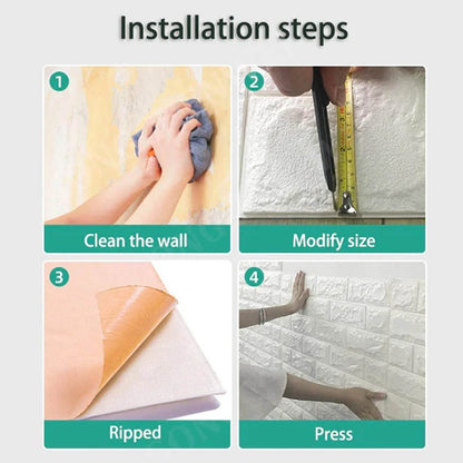 Design Wallpaper 3D Foam Wallpaper Sticker Panels I Ceiling Wallpaper For Living Room Bedroom I Furniture, Door I Foam Tiles - infinityexculsivestore.com