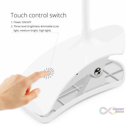 Desk Lamp Adjustable Gooseneck USB Rechargeable 3 modes of Lighting, Reading Lamp for Dorm White, Study Desk lamp Suitable for Girls College Bedroom Reading - infinityexculsivestore.com