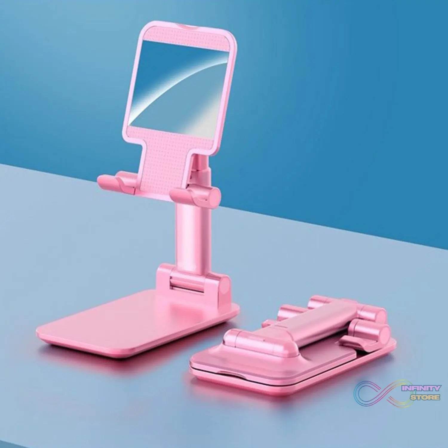 Desktop Cell Phone Stand Phone Holder full 3 - Way Adjustable Phone Stand for Desk Height + Angles Perfect As Desk Organizers and Accessories. - infinityexculsivestore.com