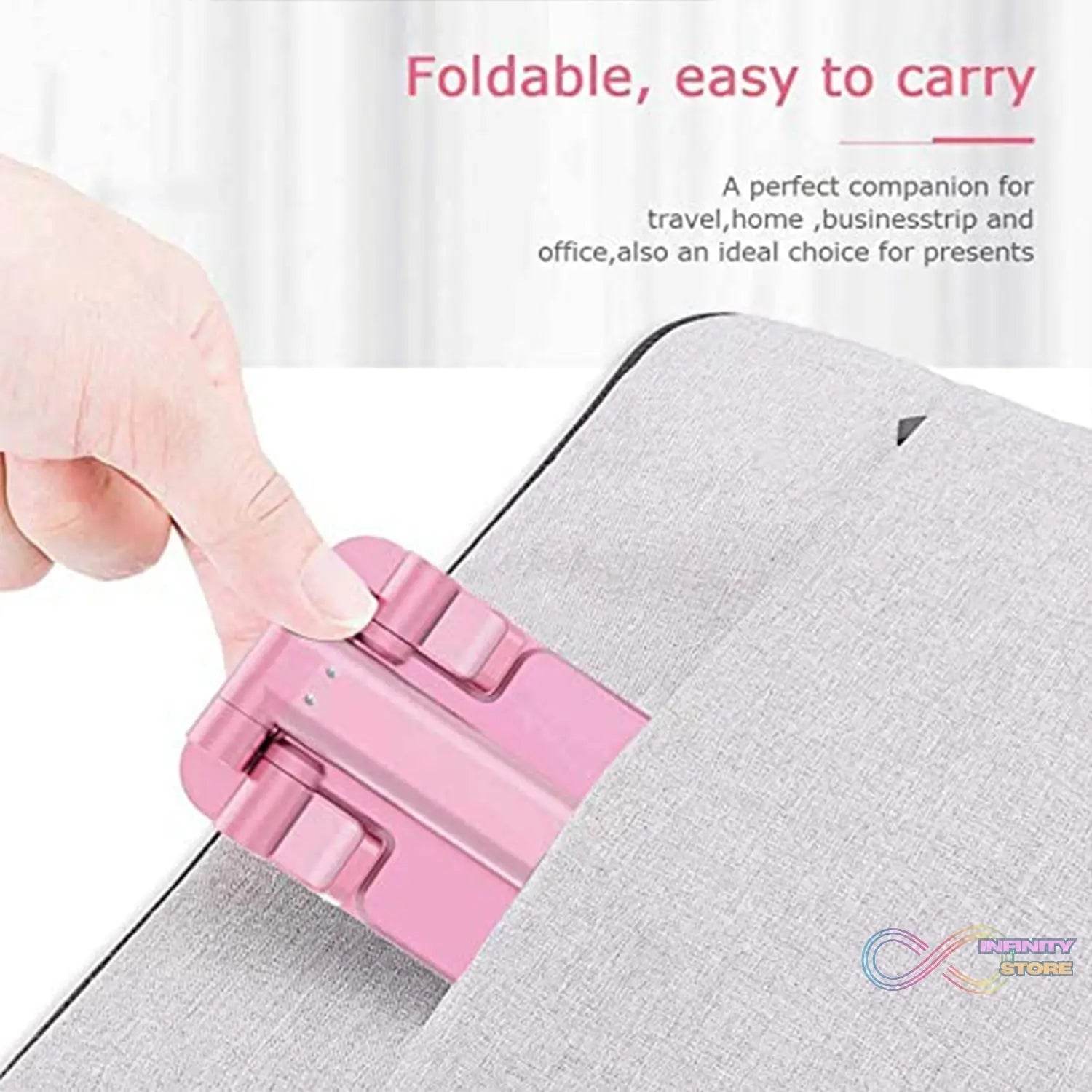 Desktop Cell Phone Stand Phone Holder full 3 - Way Adjustable Phone Stand for Desk Height + Angles Perfect As Desk Organizers and Accessories. - infinityexculsivestore.com