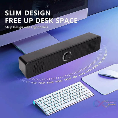 Desktop, Computer Speaker, Wired Plug and Play USB Powered Speaker (1 Pc) - infinityexculsivestore.com