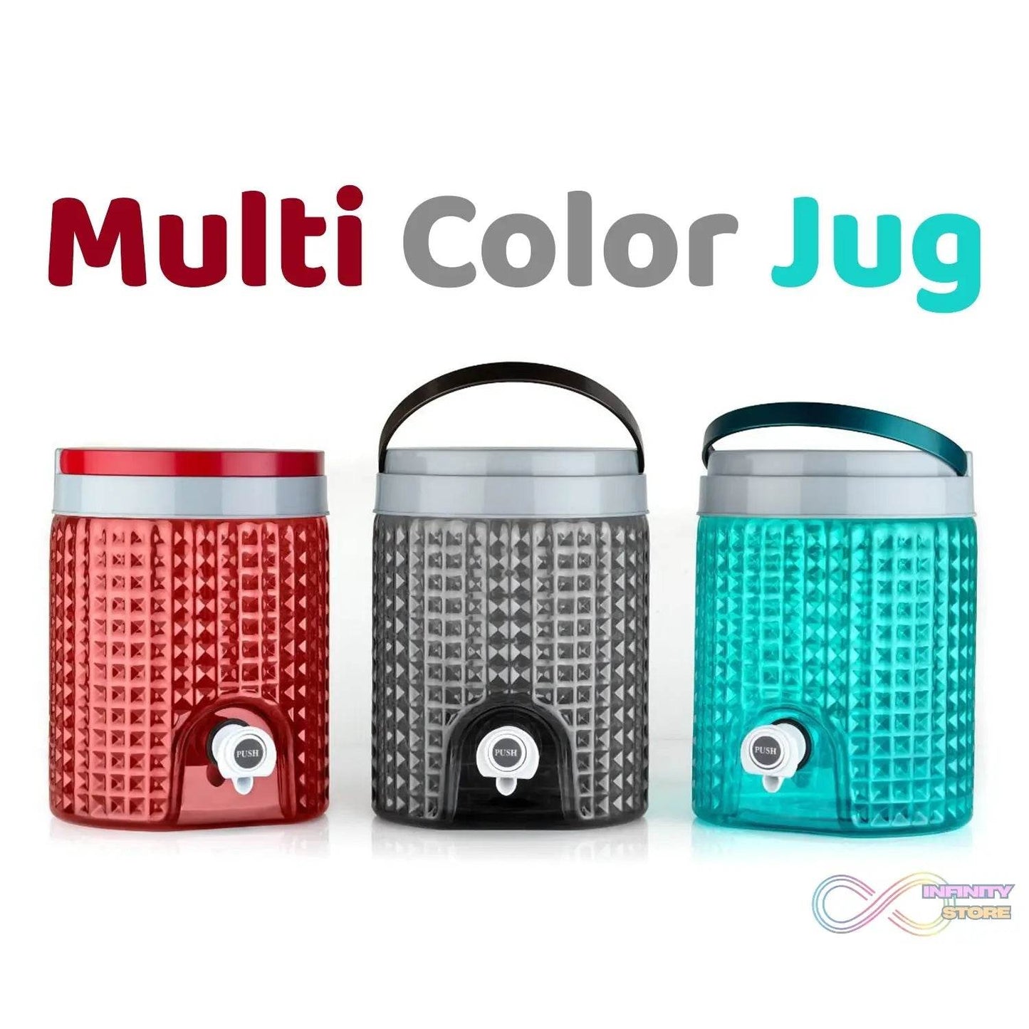 Diamond cut design plastic water jug to carrying water and other beverages. (4500Ml) - infinityexculsivestore.com