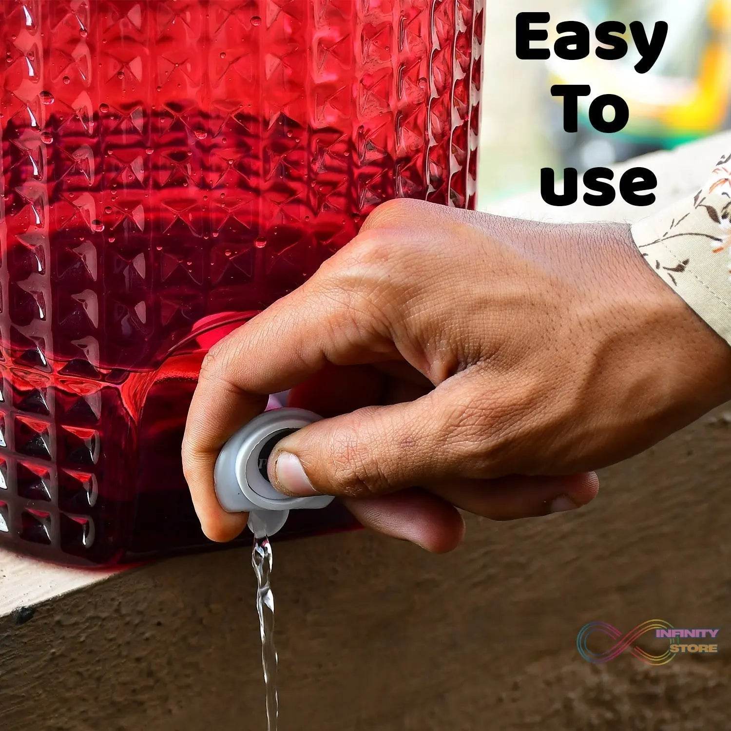 Diamond cut design plastic water jug to carrying water and other beverages. (4500Ml) - infinityexculsivestore.com