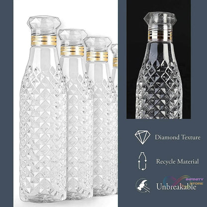 Dimond Cut Water Bottle used by kids, children’s and even adults for storing and drinking water throughout travelling to different-different places and all. - infinityexculsivestore.com
