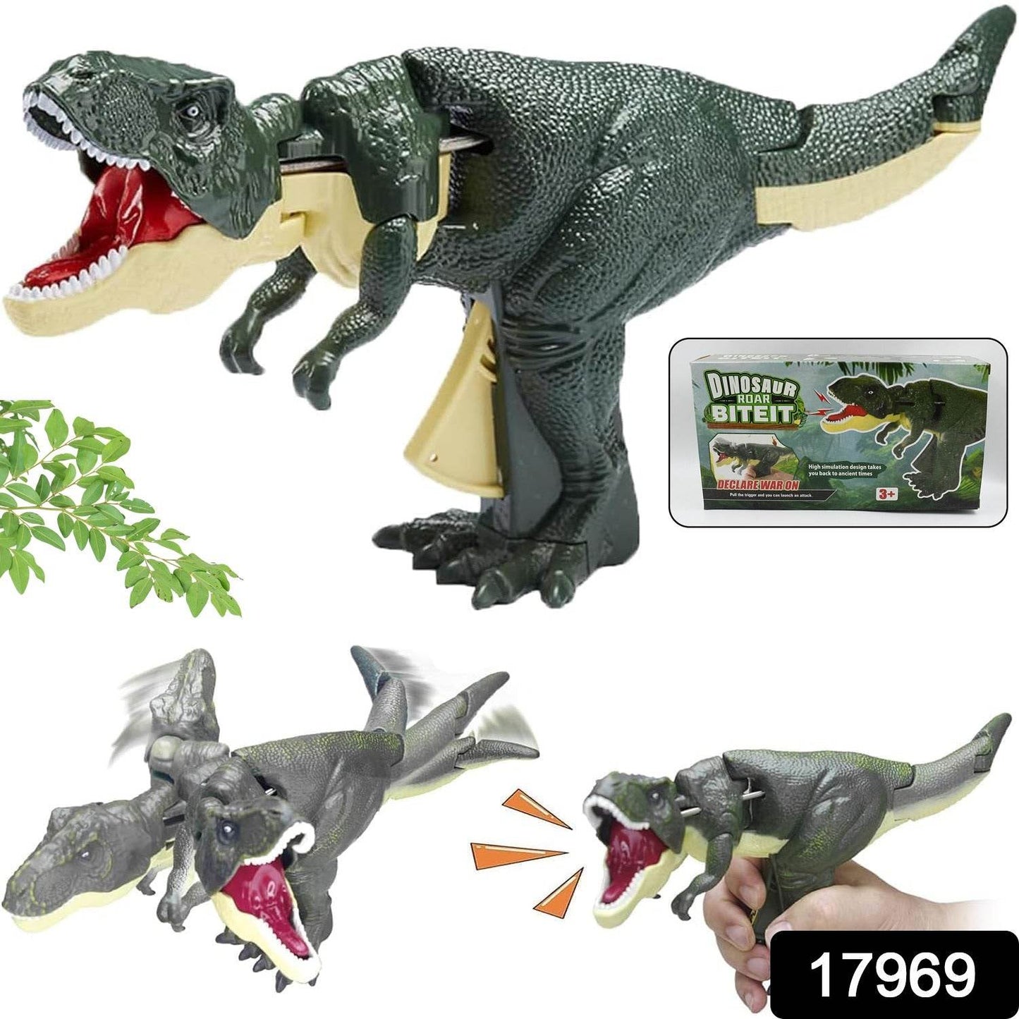 Dinosaur Roaring Toys Trigger, Dinosaurs Toys with Dinosaur Sound Lighting Model Vibrating Head Moving (3 + Years / 1 Pc) - infinityexculsivestore.com
