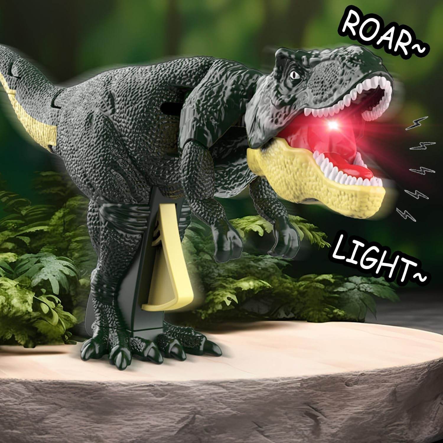 Dinosaur Roaring Toys Trigger, Dinosaurs Toys with Dinosaur Sound Lighting Model Vibrating Head Moving (3 + Years / 1 Pc) - infinityexculsivestore.com