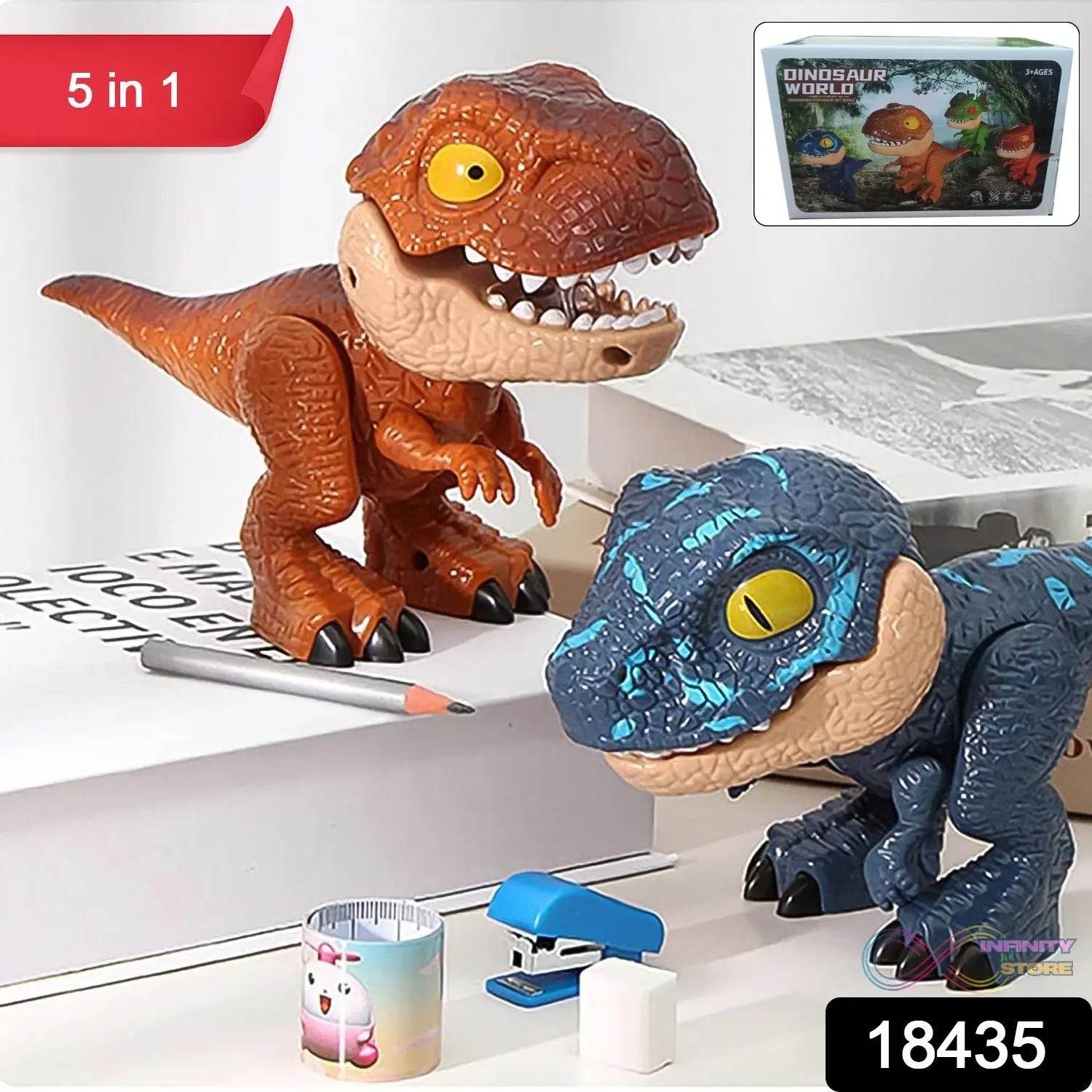 Dinosaur Stationery Set 5-in-1 Dinosaur (1 Set) - infinityexculsivestore.com