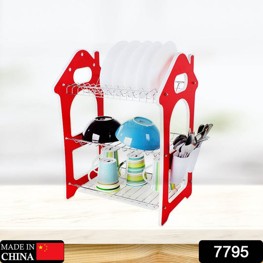 Dish Rack for Kitchen 3 Layer Dish Drainer Rack Stainless Steel Crockery Holder Cutlery Plate Holder Glass Utensils Storage Organize - infinityexculsivestore.com