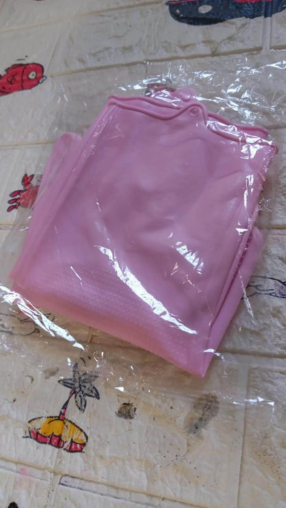 Dishwashing Gloves with Scrubber| Silicone Cleaning Reusable Scrub Gloves for Wash Dish Kitchen| Bathroom| Pet Grooming Wet and Dry Glove (1 Pair , 196Gm) - infinityexculsivestore.com