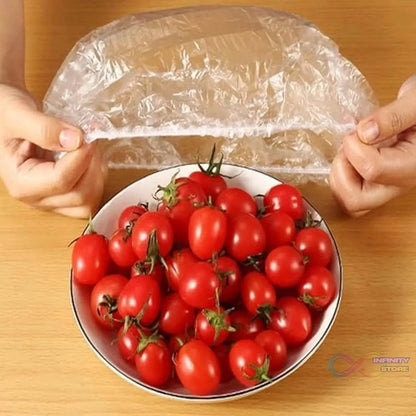 Disposable Elastic Food Storage Covers Bag (100 Pcs Set / Big) - infinityexculsivestore.com