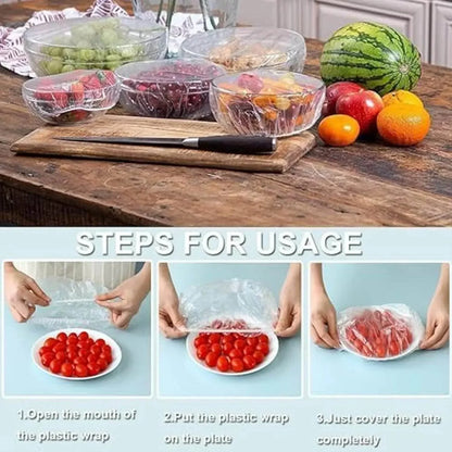 Disposable Elastic Food Storage Covers Bag (100 Pcs Set / Small) - infinityexculsivestore.com