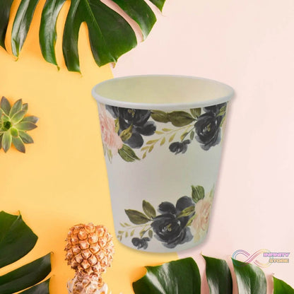 Disposable Paper Cups, Disposable Tea, Coffee Cups (10 Pcs Set / Mix Color & Design) - infinityexculsivestore.com