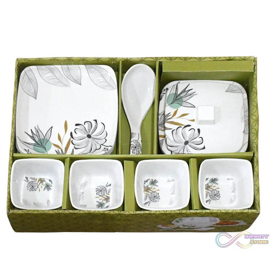 Divine lunch Tableware, Dinner Set (11 Pcs Set) - infinityexculsivestore.com