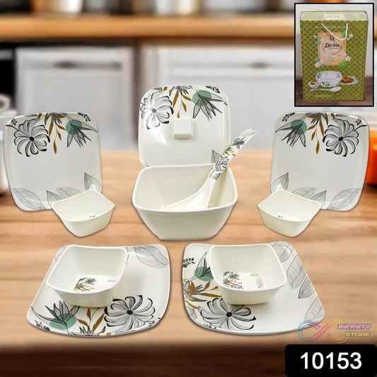 Divine lunch Tableware, Dinner Set (11 Pcs Set) - infinityexculsivestore.com