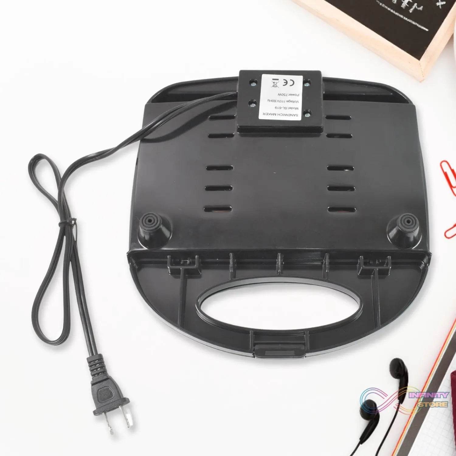 Donut Maker Machine 750W Electric Donut Maker 6pcs Circle Shaped cavity (1 Pc / With 2 PIN Plug Converter 1 Pc ) - infinityexculsivestore.com