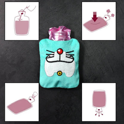 Doremon Cartoon Small Hot Water Bag with Cover for Pain Relief - infinityexculsivestore.com