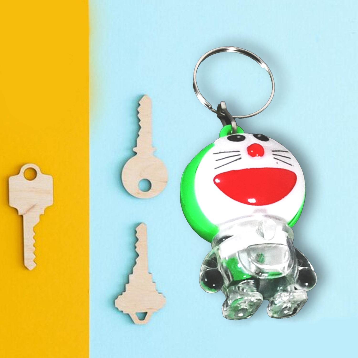 Doremon lightning keychain, 2 colored lightning keychain (1 pc) - infinityexculsivestore.com