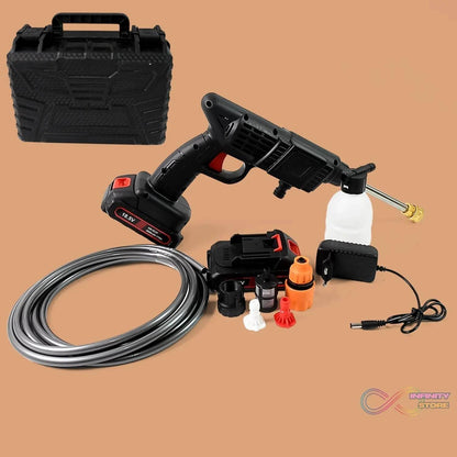Double Battery 18.5V Rechargeable Electric, Car Washer Gun (1 Set) - infinityexculsivestore.com