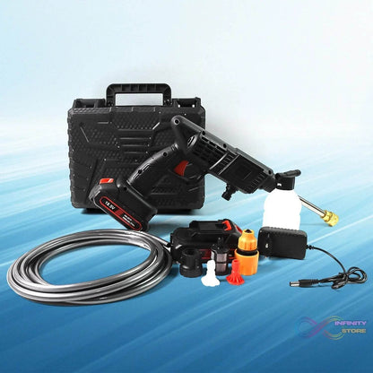 Double Battery 18.5V Rechargeable Electric, Car Washer Gun (1 Set) - infinityexculsivestore.com