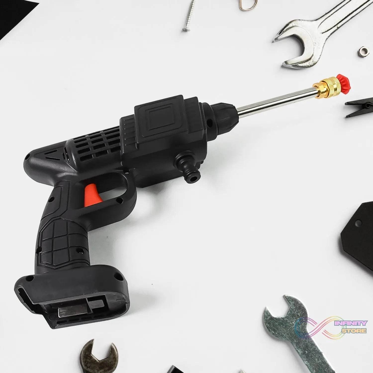 Double Battery 18.5V Rechargeable Electric, Car Washer Gun (1 Set) - infinityexculsivestore.com