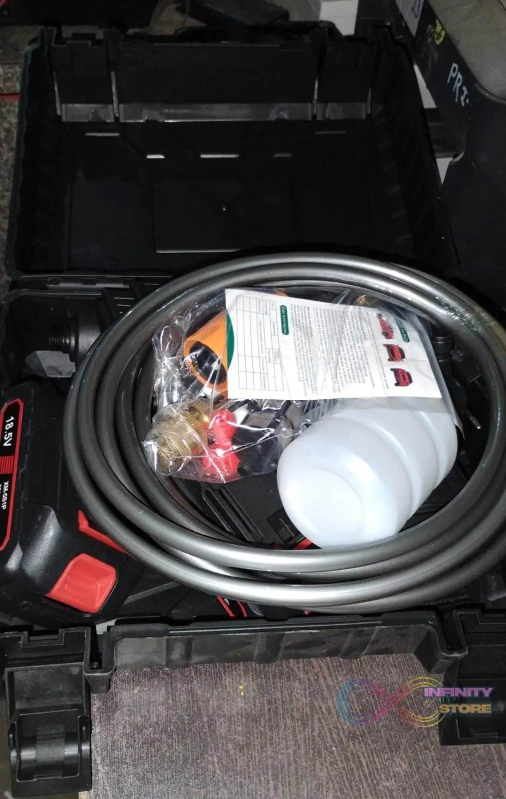 Double Battery 18.5V Rechargeable Electric, Car Washer Gun (1 Set) - infinityexculsivestore.com
