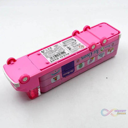 Double Decker Magic Truck Compass Multi Level Metal Truck Compass Pencil Case with Movable Wheels & Sharpener (Mix Design) - infinityexculsivestore.com
