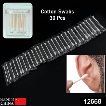 Double Head Cotton Ear & Nose Cleaning Health Care Tools Disposable Sticks Soft Beauty Makeup, Pet Care, Equipment (30 Pcs Set) - infinityexculsivestore.com
