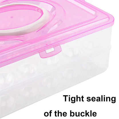 Double Layer 24 Grid Egg Storage Box for Egg Storage Container - infinityexculsivestore.com