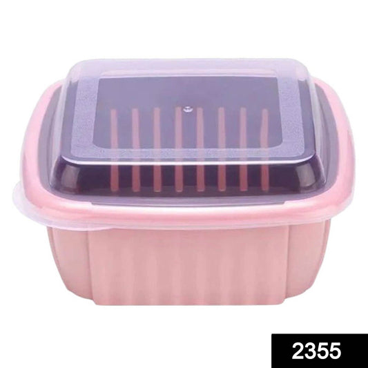 Double Layer Food Drainer Washing Basket with Collapsible Strainers Colander - infinityexculsivestore.com