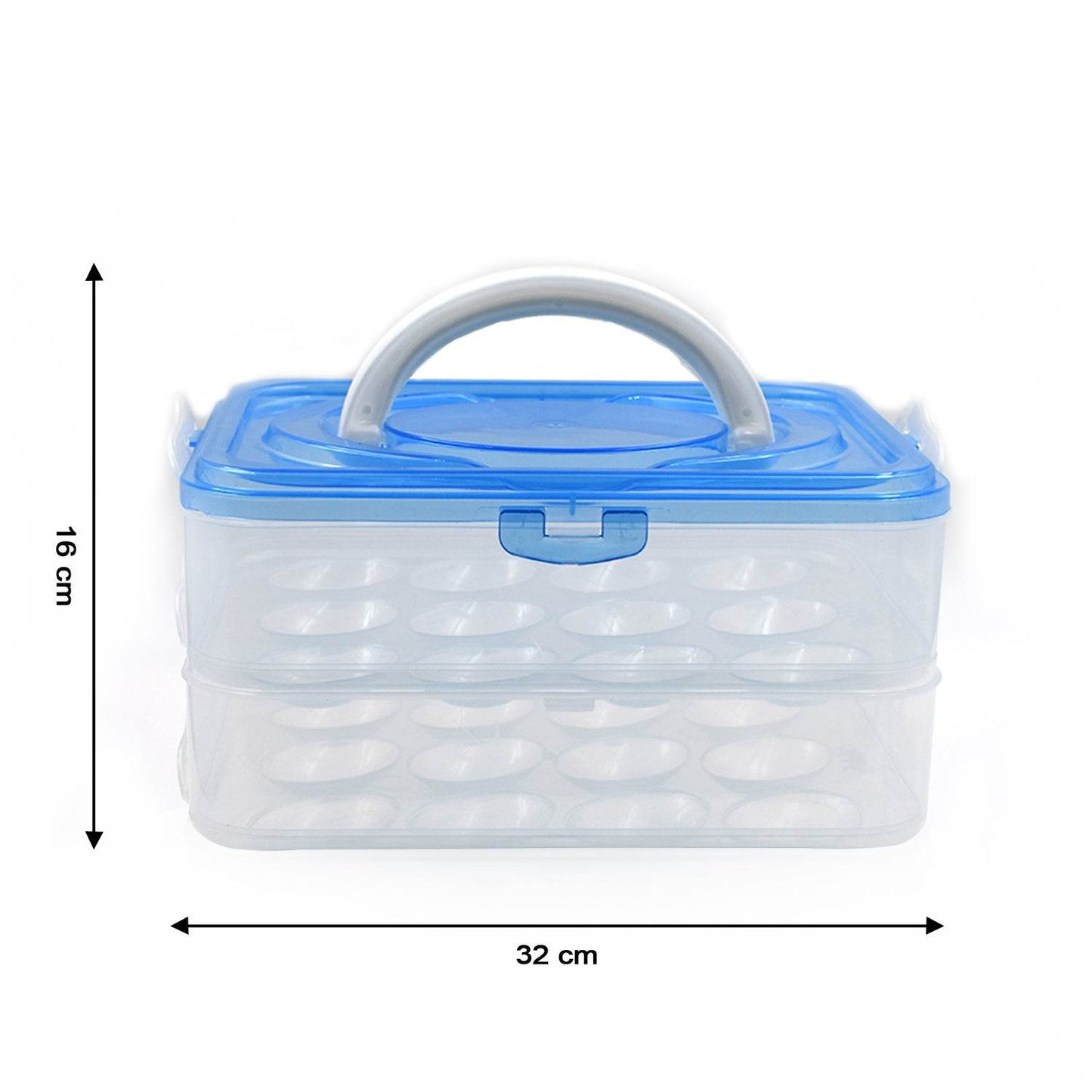 Double Layer Premium 48 Grid Egg Storage Box for Egg Storage Container - infinityexculsivestore.com