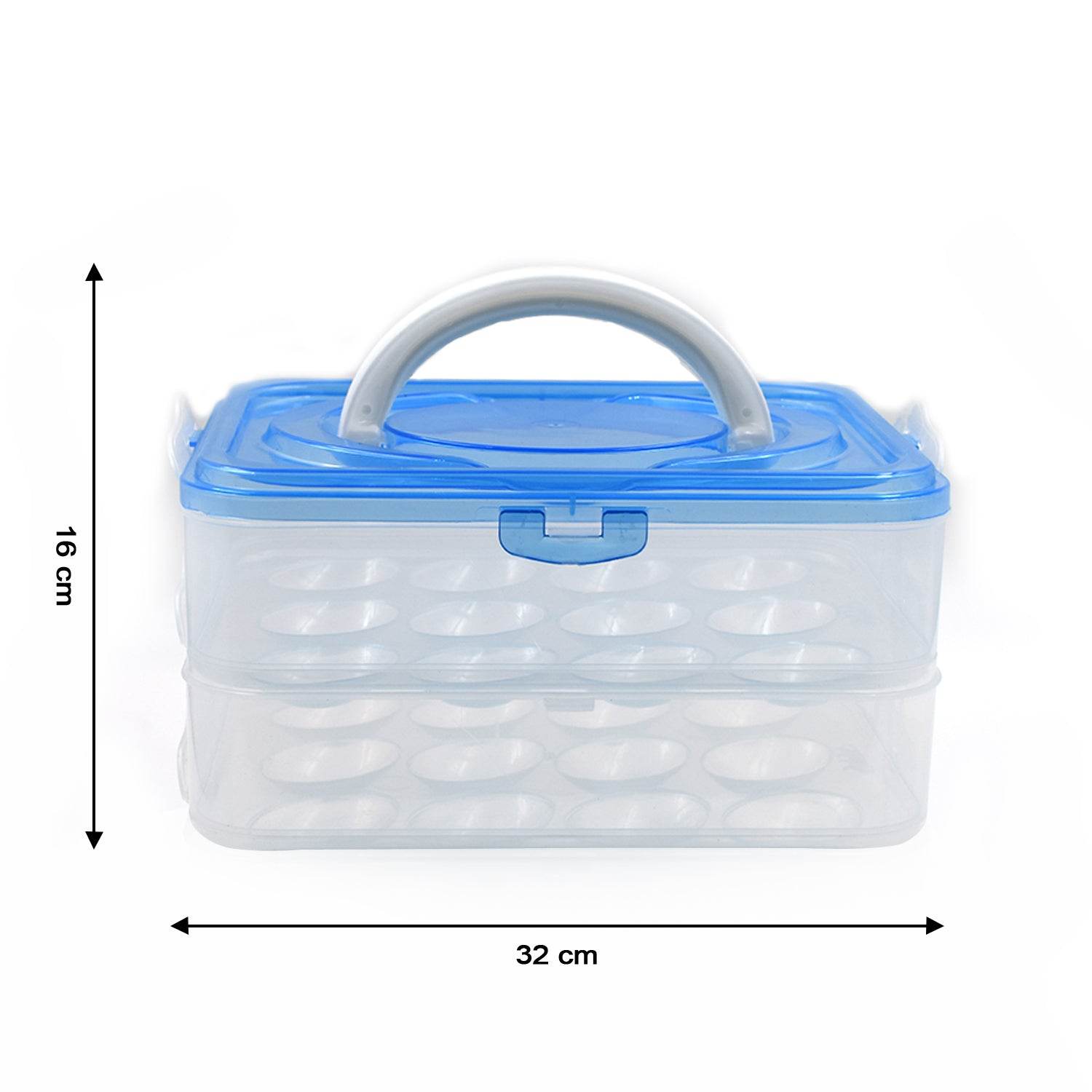 Double Layer Premium 48 Grid Egg Storage Box for Egg Storage Container - infinityexculsivestore.com