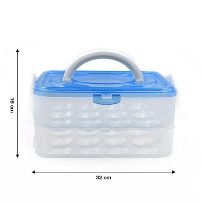 Double Layer Premium 48 Grid Egg Storage Box for Egg Storage Container - infinityexculsivestore.com