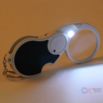 Double-Magnification Led Magnifiers Light Folding Keychain magnifier(1 Pc / Mix Color) - infinityexculsivestore.com