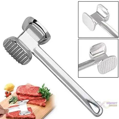 Double Sided Beef Steak Mallet (Aluminum): Meat Tenderizer Hammer - infinityexculsivestore.com