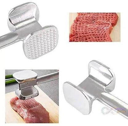 Double Sided Beef Steak Mallet (Aluminum): Meat Tenderizer Hammer - infinityexculsivestore.com