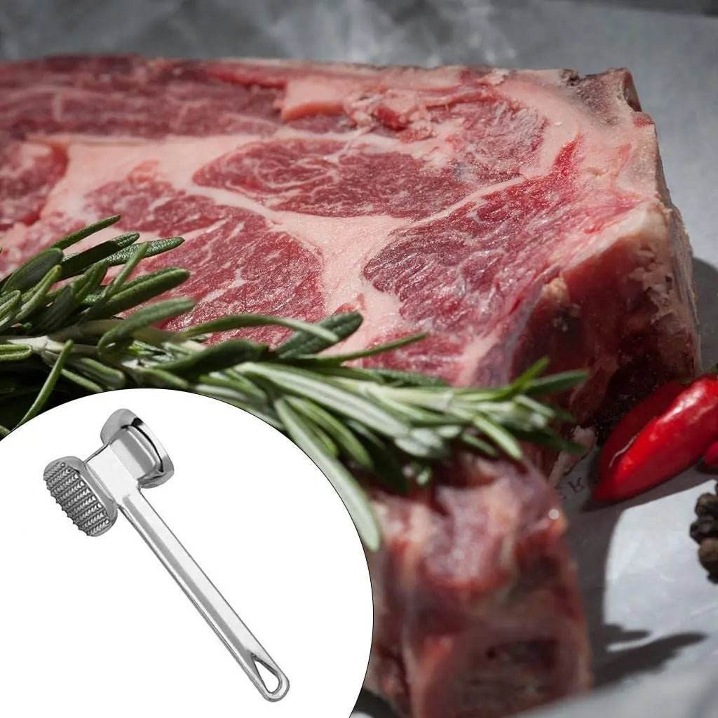 Double Sided Beef Steak Mallet (Aluminum): Meat Tenderizer Hammer - infinityexculsivestore.com