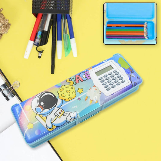 Double Sided Magnetic Geometry Box, Pencil Box with Calculator for Boys Art Plastic Pencil Box for Girls and Boys - infinityexculsivestore.com