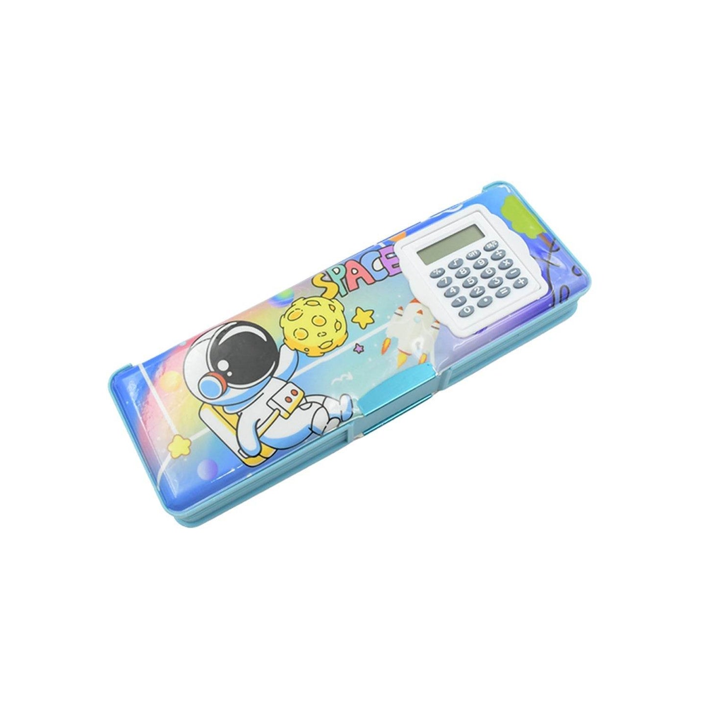 Double Sided Magnetic Geometry Box, Pencil Box with Calculator for Boys Art Plastic Pencil Box for Girls and Boys - infinityexculsivestore.com